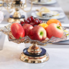 欧式创意轻奢现代玻璃果盘客厅茶几家用零食盘干果盘装饰品摆件