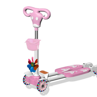 儿童滑板车蛙式2-6-12岁以上男女小孩四轮闪光宝宝双脚踏板剪车