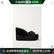 香港直邮潮奢 Alaia 女士 漆皮坡跟穆勒鞋 AA3M051CK168