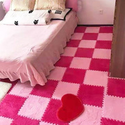 拼接地毯卧室满铺家用防摔无味方块，保暖毛绒面(毛，绒面)地垫可洗环保泡沫垫