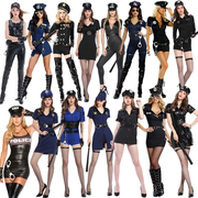 夜店女警装派对ds演出服装万圣节女警察，服装酒吧制服角色扮演