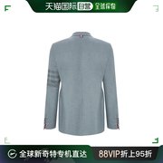 香港直邮THOM BROWNE 男士浅蓝色羊毛西装外套 MJC001A-06393-420