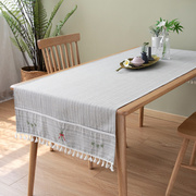 茶几桌布长方形布艺棉麻中式客厅餐桌桌垫田园风电视柜盖布书桌布