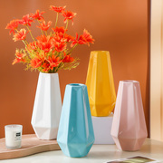 北欧创意陶瓷花瓶摆件客厅插花创意简约电视柜餐桌干花轻奢装饰品
