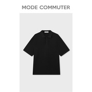 MODE COMMUTER  MC不潮品夏季翻领线衫短袖针织T恤通勤休闲