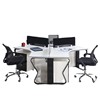 极速办公室钢架屏风三人多人位办公桌 简约隔断职员卡位员工桌椅