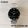 卡西欧手表casiomtp-vt01d-1b黑暗之心商务非机械钢带，网红小黑表