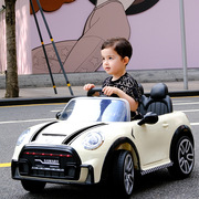 儿童电动遥控宝马mini汽车四轮可坐人宝宝玩具车小孩摇摆童车