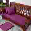 四季纯色亚麻实木沙发垫坐垫加厚红木长椅加硬海绵垫子防滑可拆洗