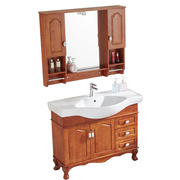MG36落地式实木浴室柜组合面盆洗手欧式现代简约洗漱台橡木整体卫