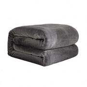 加厚珊瑚绒床单双人毛毯纯色绒毯子北欧风格法兰绒素色深蓝黑色毯