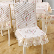 连体椅子套罩高端家用餐桌布，套装实木椅子，坐垫加厚靠背通用凳子套