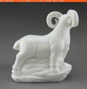 陶瓷创意十二12生肖动物，小摆件招财白色羊，风水家居办公摆设工艺品