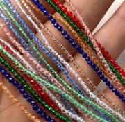 超细水晶珠子散珠 DIY手工玻璃串珠材料发簪流苏珠