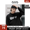 GXG奥莱 22年男装重磅系列潮流字母印花时尚圆领长袖T恤 秋季