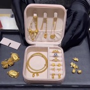 黄金存放盒放小型珠宝耳环，便携首饰收纳盒高档精致2023饰品盒