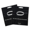 nba手镯环圈硅胶腕带戒指项链，纪念篮球饰品，黑色印刷pvc包装袋
