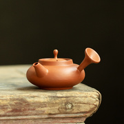 潮州朱泥侧把泡茶壶复古小容量冲罐单人家用功夫茶具小品手工茶壶