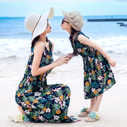 2023夏季韩版女童连衣裙纯棉，潮衣公主裙洋气，亲子装母女装棉绸沙滩