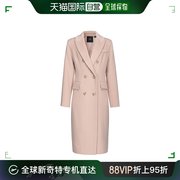 香港直邮Pinko 羊毛双排扣大衣 101636Y27P