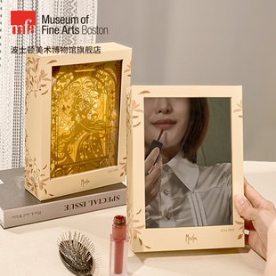 mfa波士顿美术博物馆，穆夏镜子纸雕，夜灯摆件创意女生生日礼物