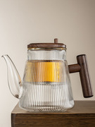 叙锦高档飘逸杯耐热玻璃泡茶壶家用泡茶器办公茶水分离一键过滤壶