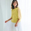 包税海外直邮2024年春夏日本女装拼接雪纺纯棉七分袖T恤