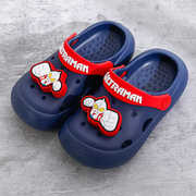 奥特曼洞洞鞋儿童男童外穿夏季室内家居软底防滑宝宝小男孩凉拖鞋
