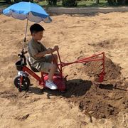 儿童三轮老挖机可坐沟机网红全铁脚蹬三轮脚踏车挖掘机挖土工程车