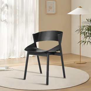 北欧复古白蜡木实木餐椅简约时尚餐椅丹麦设计师网红咖啡厅酒店椅