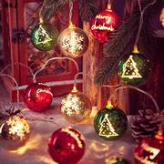 圣诞节led装饰品电镀彩球，星星天罗球雪花彩灯，闪灯串灯满天星星灯
