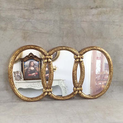 欧式装饰镜壁挂镜浴室镜卫生间镜会所大厅玄关镜复古异形梳妆镜子