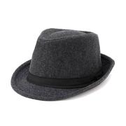 帽子男士礼帽春秋羊毛呢保暖爵士帽中老年冬季爸爸老人复古绅士帽