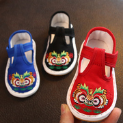 儿童布鞋小孩手工布鞋宝宝虎头鞋唐装婴儿中国风男周岁鞋子女宝宝