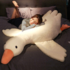 可爱大白鹅抱枕女生睡觉床头靠垫，夹腿长条枕头，男生款沙发床上靠枕
