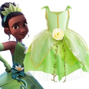 六一儿童女童绿色小精灵公主，裙绿色仙，女裙万圣节演出服装儿童裙子