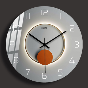 钟表挂钟客厅家用时尚2024时钟挂墙餐厅现代简约静音石英钟表