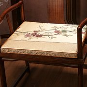 中式红木椰棕乳胶坐垫太师椅，圈椅实木家具沙发官帽，茶椅垫棕垫定制