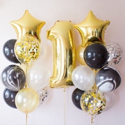 18寸五星气球镭射星星铝箔气球婚礼生日节日主题派对拍照装饰气球