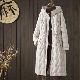 中长款90白鸭绒(白鸭绒，)羽绒服女2023冬季时尚气质修身百搭保暖外套