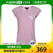 香港直发ARMANI阿玛尼女士紫色印花圆领短袖T恤3Z2T612J07Z0324