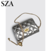 SZA银色小包包女小香菱格转运珠链条迷你斜挎包小方包腰包手机包