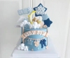 生日蛋糕装饰摆件，可爱创意月亮云朵小熊，烘焙道具家居摆件树脂