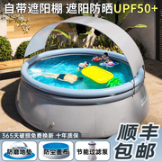 超大号充气游泳池儿童家用大型夹网户外水池圆形游泳桶宝宝戏水池