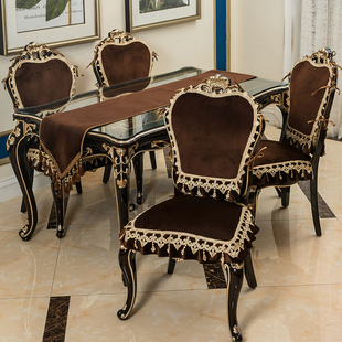 欧式餐椅垫套装餐桌布艺高档奢华茶几桌布长方形餐桌圆形桌布桌旗