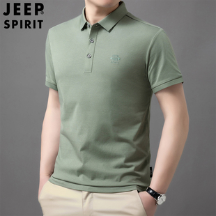 jeep短袖t恤男夏季宽松休闲半袖男装上衣，体恤男士打底polo衫