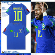 2022年世界杯巴西国家队球衣，内马尔10号短袖，桑巴军团球迷t恤纯棉