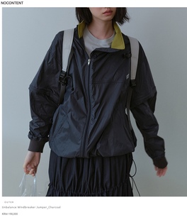 韩国山系设计师品牌斜拉链，风衣尼龙袖子可拆卸轻薄防晒衫外套