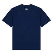 MLB 男女同款蓝色圆领休闲T恤2023夏季透气运动服五分袖