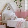 北欧田园格子素色纯色，儿童房壁纸卧室背景，墙纸满铺小碎花无缝墙布